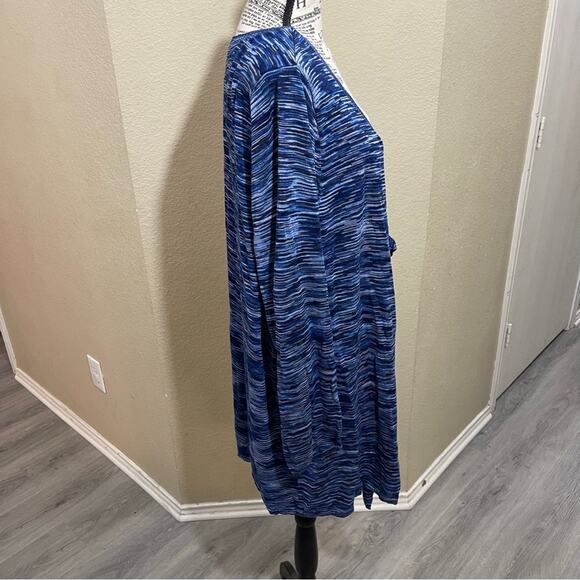Ellos‎ blue buttonless cardigan plus size 1X - Picture 2 of 6